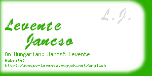 levente jancso business card
